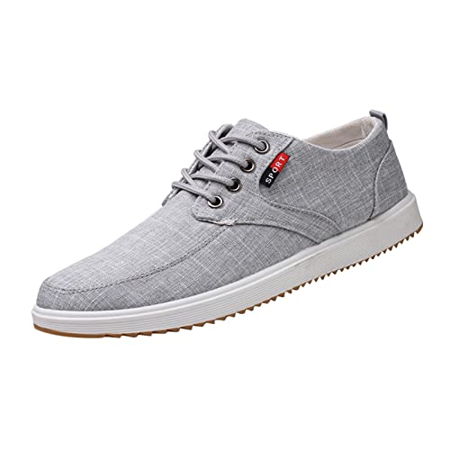 Zapatillas deportivas para hombre, zapatillas de barco, para hombre, zapatillas ligeras, cómodas, para deporte, para hombre blanco, moda y para hombres, A Grey, 39 EU