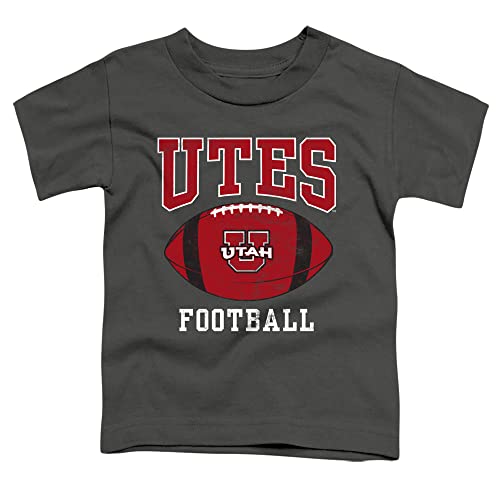 University of Utah Official Football Ball Unisex Toddler T Shirt,Charcoal, 2
