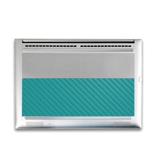 Image of Carbon Fiber Gaming Skin Compatible with HP Envy x360 16 inch (2023) - Solid Teal - Premium 3M Vinyl Protective Wrap Decal Cover - Easy to Apply | Crafted in The USA by MightySkins
