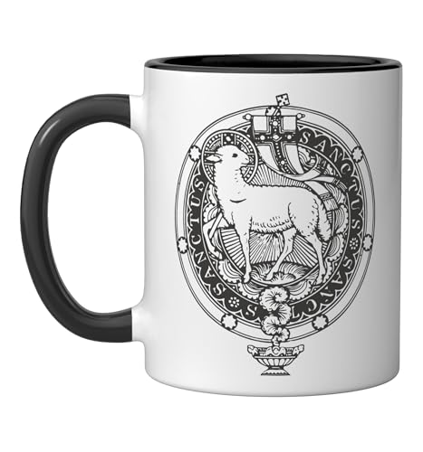 Taza Cerámica Católica Sanctus Agnus Dei 11 onzas miniatura 1