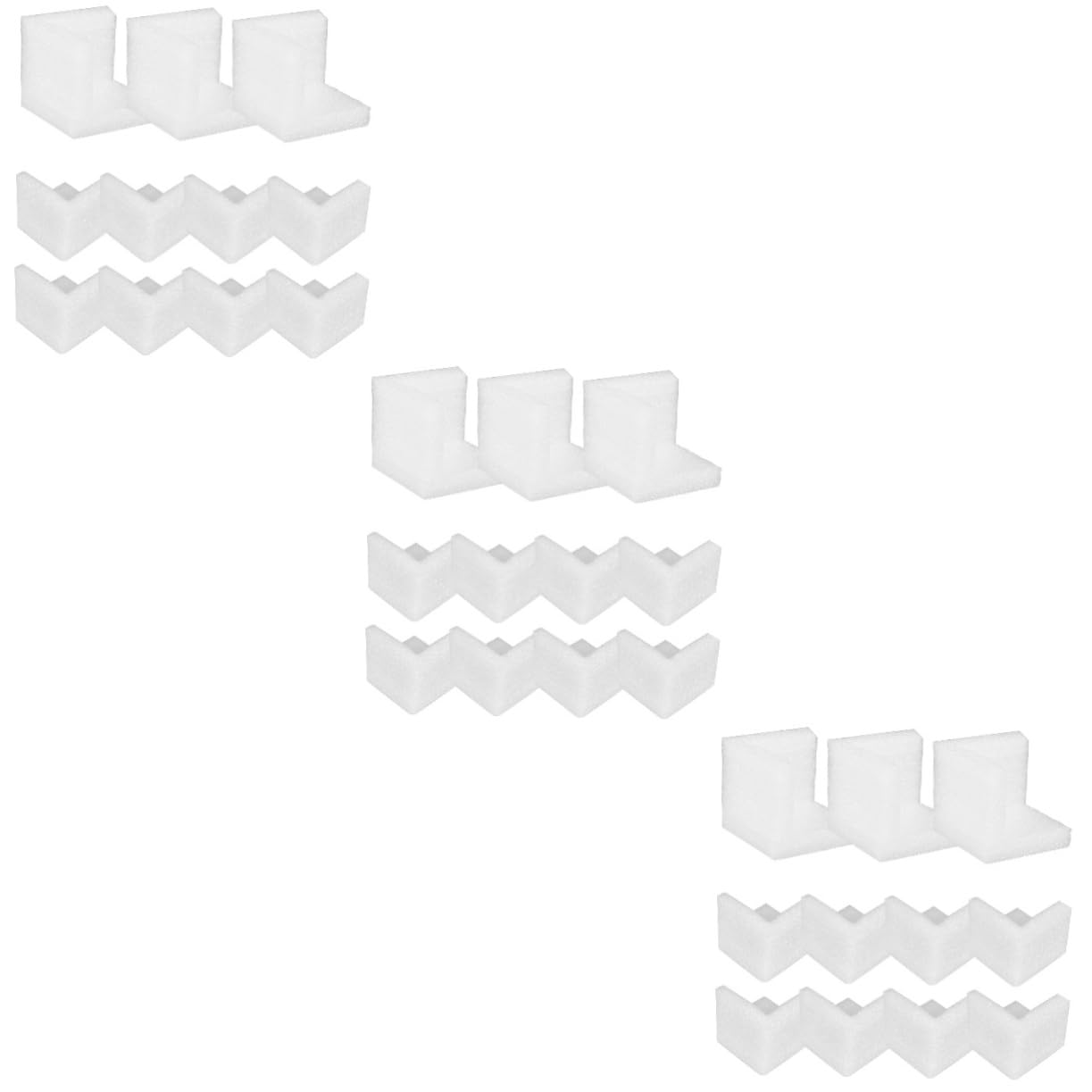 KICHOUSE 3sets Packaging Guards Shiing Corner Protection for Packages Moving Corner Protectors Frame Edge Protectors 12pcs*3