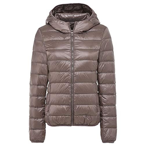 Flygo Women's Lightweight Hooded Down Jacket Water Resistance Puffer Coat - Main Image