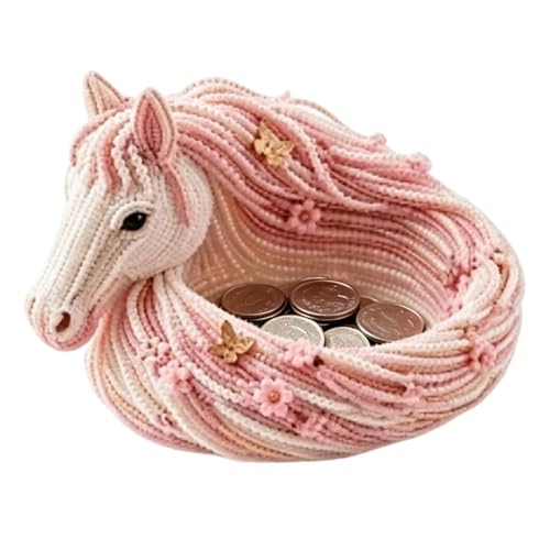 Generico Bandeja para mesita de noche – Joyero con cuentas en forma de caballo,llavero,para cocina, escritorio, dormitorio, baño, mantel mesa Home