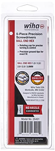 Wiha 26491 5-Piece Ball Metric End Hex Driver Set #TOP2