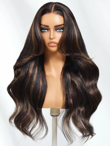 Image of Beauty Forever Pre Everything Black to Chestnut Brown Yaki Loose Wave 13x4 Lace Front Human Hair Wig Pre Plucked Pre Cut Glueless Drawstring Wig Wear and Go Wig Beginner Friendly 150% Density 22inch