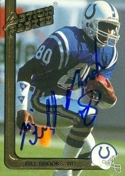 Autograph 120658 Indianapolis Colts 1991 Action Packed No. 103 Bill Brooks Autographed Football Card