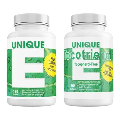 UNIQUE E A.C. Grace Company Mixed Tocopherols Concentrate Softgel 120 Count and Tocotrienols Tocopherol-Free Softgels 60 Count Cover