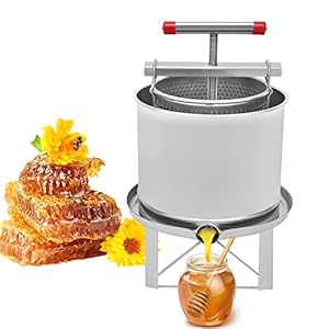 12.6L Large Bee Honey Press Extractor Beeswax Presser Household Manual Honey Extractor Beekeeping Machine Grape, Fruit Juice Press Extractor