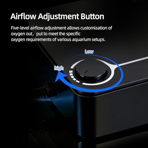 Image of UPETTOOLS Aquarium Air Pump, Fish Tank Air Pump Ultra Quiet Powerful Bubbler Aerator