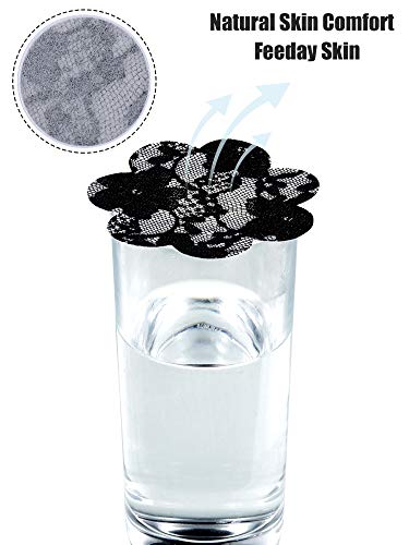 30 Pairs Nipple Covers Petal Pasties Disposable Lace Pasties Covers Self Adhesive Nipple Stickers No Show Breast Covers for Women Rave Party4