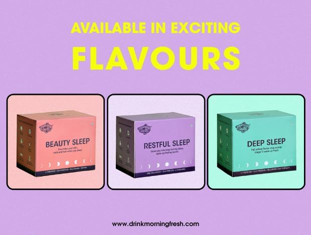 Image of Morning Fresh Sleep Aid - 30 Sachets with Melatonin, Biotin, Mulberry Leaf, Silk Protein - Enhance Skin, Hair, Nails - Natural, Non-Habit Forming - 1-Month Supply