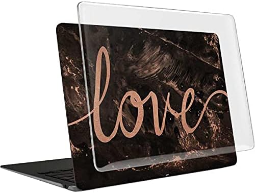 Skinit Case + Skin Compatible with MacBook Air 13in (2020) Originally Designed Love Rose Gold Black Design