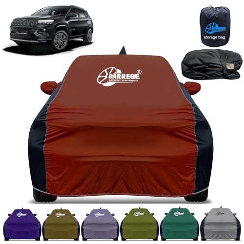 Image of Car Cover for Jeep Comass All-Weather & Scratch Protection with Mirror & Antenna Pockets | Washable Fabric | Custom Fit | Premium Multicolor | We Send Any One Color from Showing Image