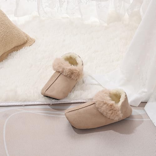 Winter Warm Floor Slippers for Women Man, Unisex Cozy Comfy Home Bedroom Shoes with Soft Sole, Plush Lightweight House Slippers4