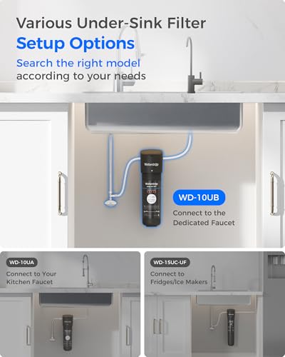 Image of Waterdrop 10UB-B Under Sink Water Filter with Matte Black Faucet, NSF /ANSI 42 Certified, 11,000 Gallons High Capacity Water Filter System, Reduce PFAS, PFOA /PFOS, Reduce Lead, Chlorine, Bad Taste