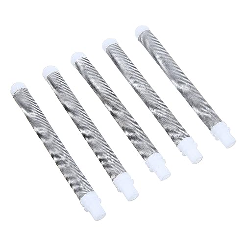 5PCS 60 Mesh Airless Spray Gun Filter Elements, Stainless Steel Mesh Airless Spray Gun Filters Replacement, Push on Type Filter for Wagner Airless Paint Spray Gun