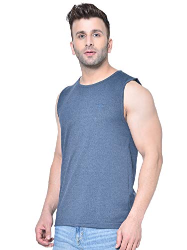Image of CHKOKKO Tank Tops Sleeveless T-Shirt for Men Gym Wear Vest Solid Stylish Round Neck Running Sando for Sports Workout Fitness & Casual or Beach Wear