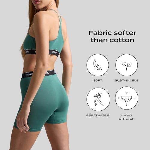 Image of Woxer Womens Baller 5 inch High Waisted Boy Shorts Underwear - Seamless Boxer Briefs, Boyshort Panties, No Show Women's Boxers
