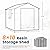 UDPATIO Storage Shed 8 x 10 FT, Resin Outdoor Garden Sheds with Floor Plastic Patio Outdoor Storage with Lockable Door for Tool, Bike, Garbage Gray White