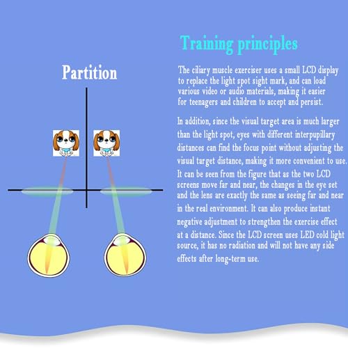 KEULEN Ciliary Muscle Exerciser, Children's Amblyopia Training Device, Supports USB/SD Card/TV/DVD Playback, Used to Massage to Relieve Eye Fatigue and Improve Amblyopia miniatura 4