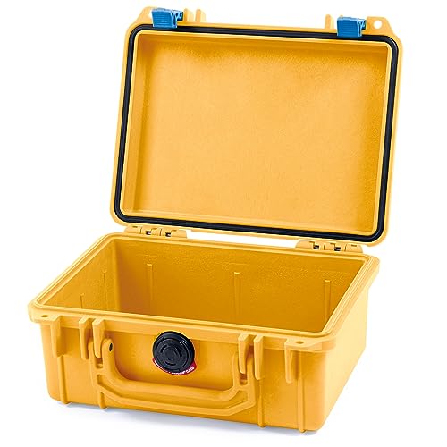 Pelican 1150 Case, Yellow with Blue Latches, None (Case Only)