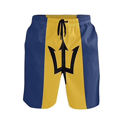 Men's Puerto Rico Flag Swim Trunks, Quick Dry Beach Board Shorts with Mesh Lining and Pockets