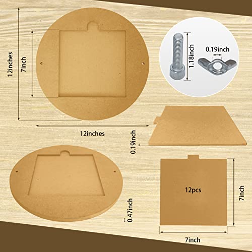 21Pcs Bat System For Potter’s Wheel ，Bat Adapter With Removable Inserts 12” Round Outer Bat With Set Of 7” Square Inner Bats With Bats Pin And Pottery Tools Kit Tools For Potters And Clay Artists #TOP2