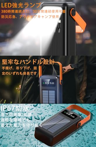Boucary ソーラーモバイルバッテリー【68800mAh大容量&次世代モデル】 の商品画像 5