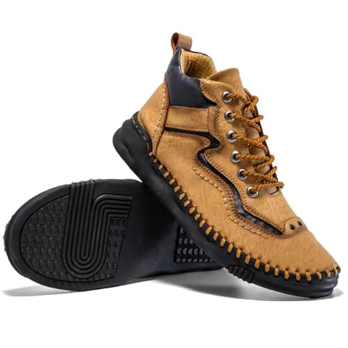 Vilobel Men Non Slip on Shoes, Men's Orthopedic Safety Work Shoes - Safety Toe Ankle Protection Waterproof Shock Absorption Non-Slip Durable3