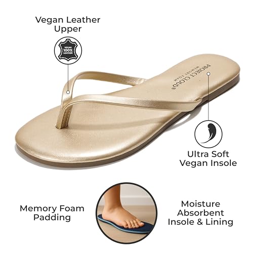 Project Cloud Kids Sandals For Girls Footwear with Memory Foam Insole Kids Flip Flops - Lightweight & Slip Resistant Girls Sandals Summer Beach Essentials (Little Foundations)
