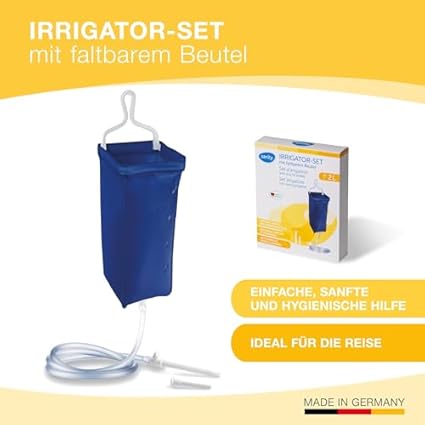 Sanity Irrigator Juego de 2L de viaje Irrigator Juego de bañera Juego de cisterna Colon Intestino Limpieza Íntima ducha