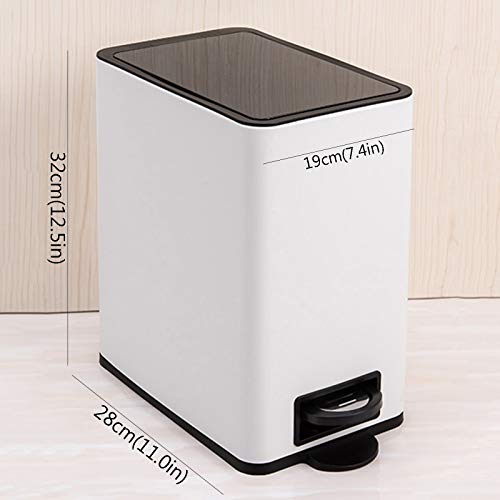 Caneca de basura pedal acero inoxidable 10L dorada miniatura 2