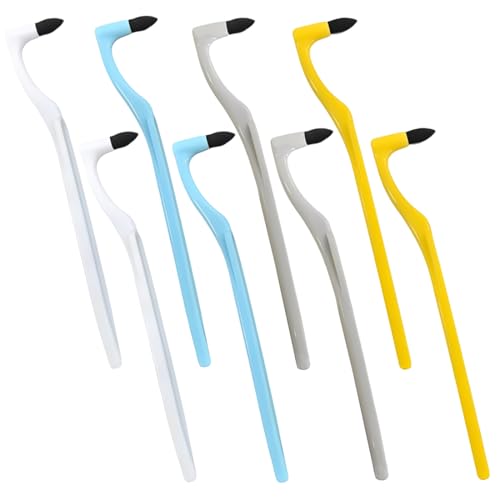 YUPZAR Pulitore per Denti, Rimozione Macchie Denti, rimuovi tartaro denti,Rimuove le Macchie da Caffè Tè e Fumo, Kit di 8 Pezzi con 4 Testine Intercambiabili e Custodia (4 Colori)
