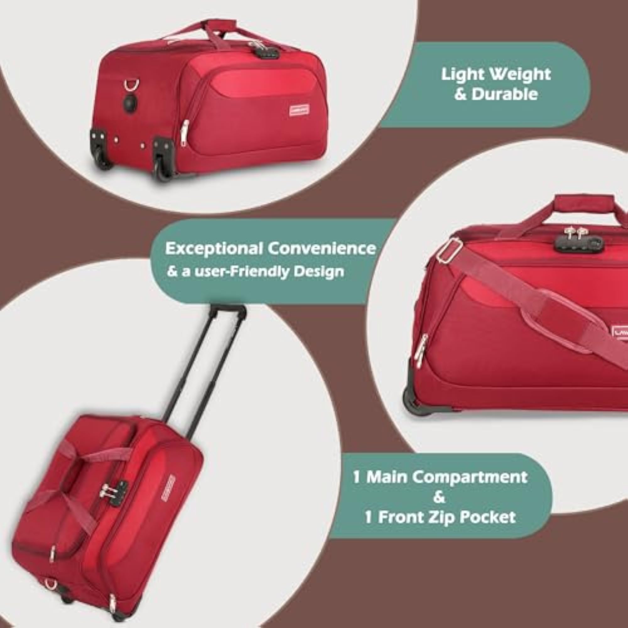 Sage Cabin Size 57 cms Wheel Duffle Bag