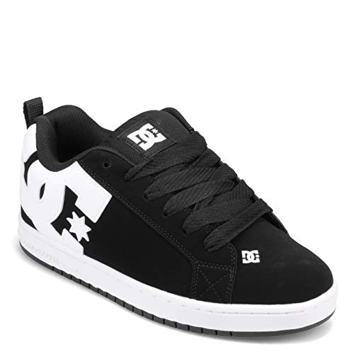 DC Men's Court Graffik Casual Low Top Skate Shoe Sneaker Skateboarding, Black, 6