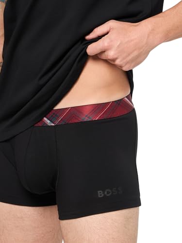 BOSS mens Shiny Logo Print Underwear and T-shirt Set4