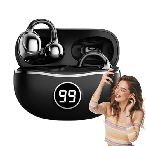 Clip sur des Écouteurs, Écouteurs Ouverts | Plugs d'oreille Confortables | Clip sans Fil d'oreilles Ouvertes sur des Écouteurs Confortables pour Les...