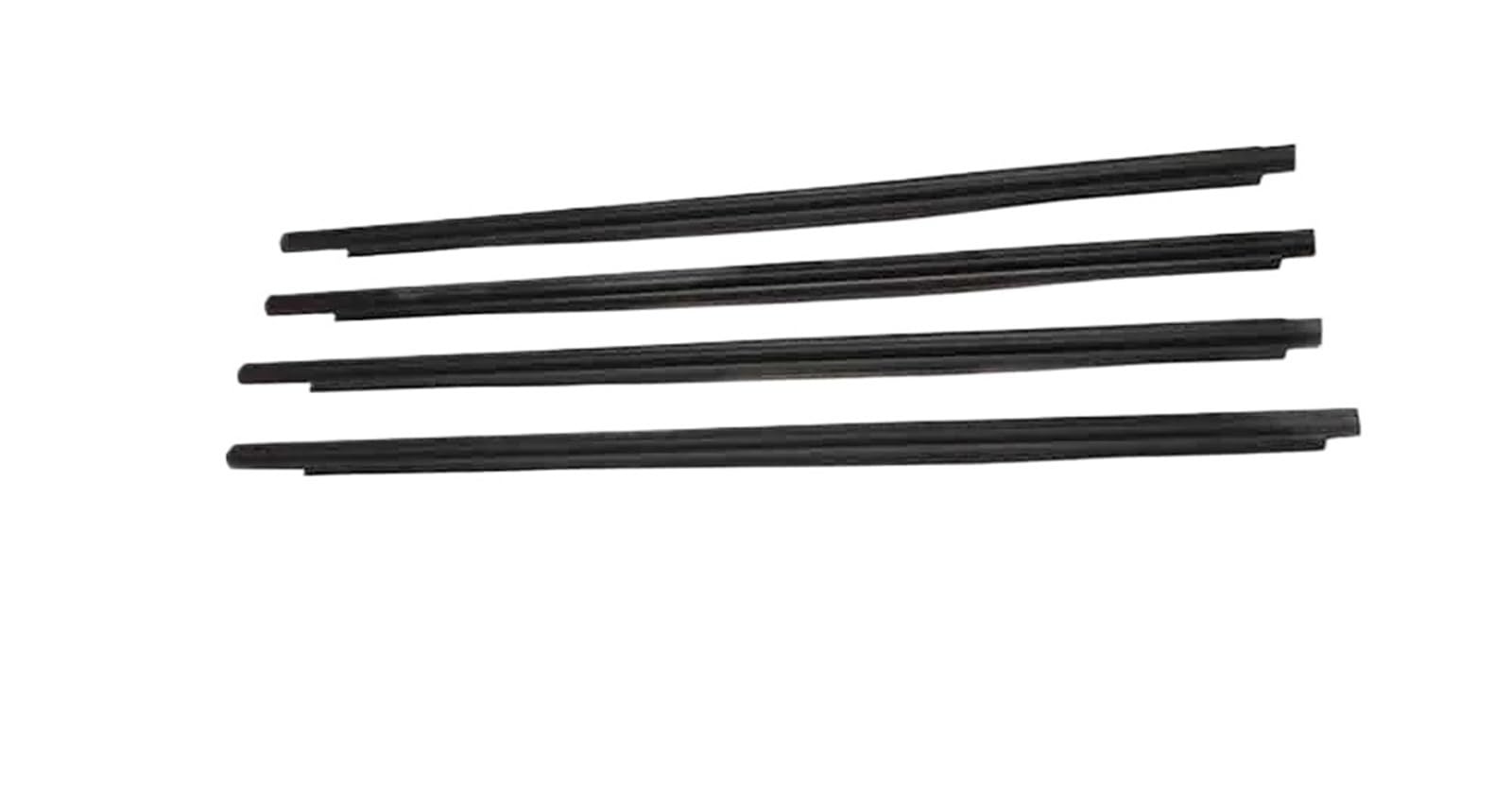 Automotive Weather Stripping 4 Pcs Black Outside Windows Glass Rubber for Subaru for Forester 2009-2013 61280SC010 Weatherstrip for Glass Outer Laminate Rubber