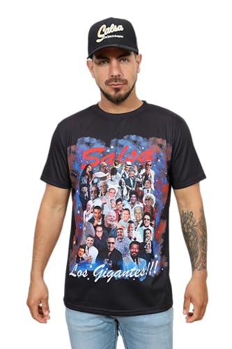 Salsa Legends Los Gigantes T-Shirt – Exclusive Polycotton Tee with Digital Print, Latin Music Graphic Shirt,