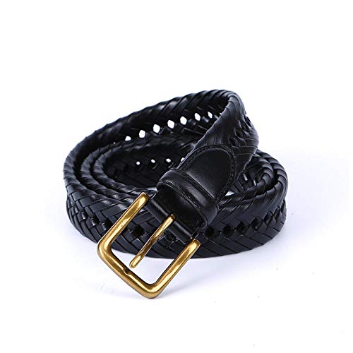 Ceinture tressée noire 130cm pour hommes l'accessoire universel