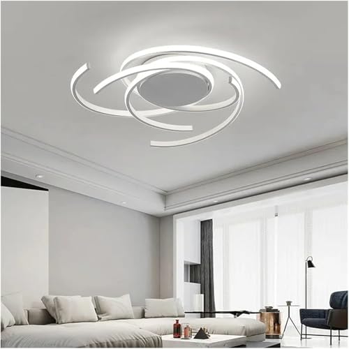 Lustres LED au design épuré noir et blanc pour sublimer l'éclairage intérieur du salon