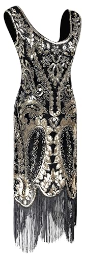 Image of Peacock-inspired 1920s Gatsby Beaded Flapper Sling Dress Womens Vintage Cocktail Dress W /Complete Accessories Set