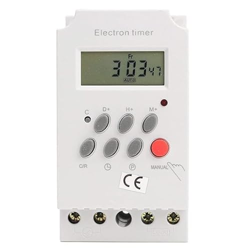 Maxwell T3 Digital Electronic Timer Switch 220V 25Amp DIN Rail Programmable with LCD Display Clock