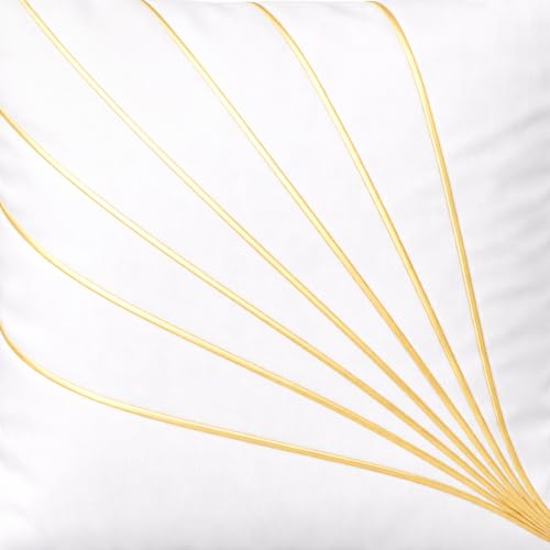 Image of LOFEY Dupion Silk Cushion Cover, 16 x 16 Inch (40 x 40 cm), Decorative Sofa Pillow Cover, Zipper Closure (2, White)
