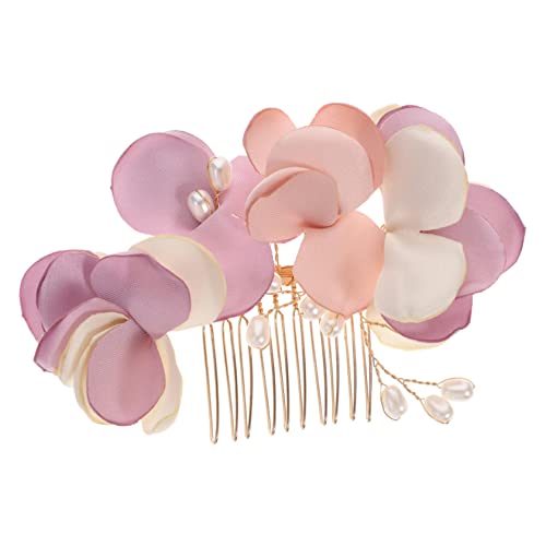 FRCOLOR ブライダルヘアコーム 花柄 製 ヘアアクセサリー 結婚式用 女性用