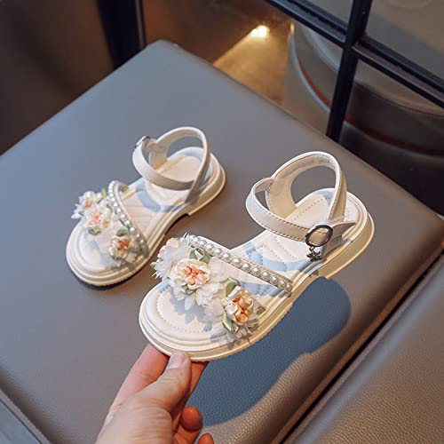 Toddler Girls Sandals Open Toe Princess Flat Sandals Summer Baby Flower Girl Shoes Dress Shoes for Wedding 𝗣a𝐫𝐭y2
