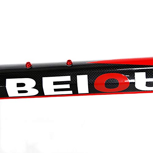 Bero 3K Carbon Fiber Mountain Bike Frame 26" Glossy White Red Unibody External Cable Routing T700 Ultralight Mtb Frame (15 Inch) #TOP3