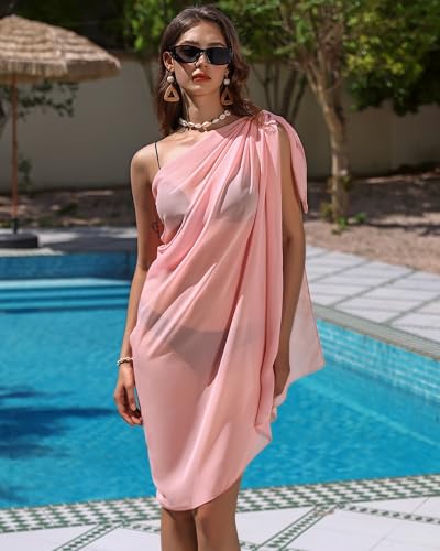 Image of Eicolorte Womens Beach Cover Up Chiffon Sheer Bikini Beach Swimsuit Coverup Sarong Pareo Wraps for Women