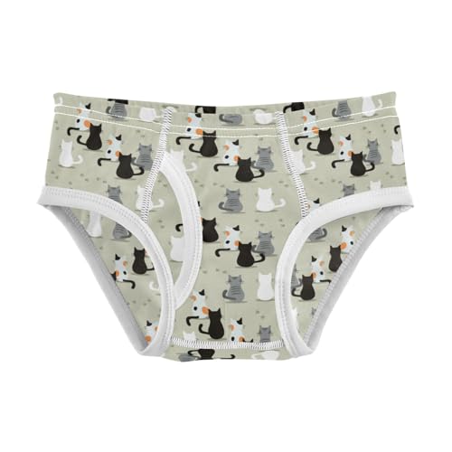 Boys' Exclusive Briefs Toddler Underwear 95% Combed Cotton Boxerbriefs 2T Cat Pattern 59