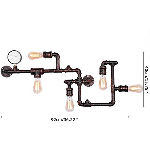 Lampe murale E27 rétro industrielle pipe à eau loft - 7